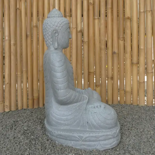 Product image 7 of the product “Seated Buddha made of Riverstone in Dhyana position - gesture of meditation, H. 80cm. ”